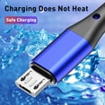 thumbnail image 2 of Charging Cable Micro USB Cord Fast fast charging cable braided Charger Data Wire Braided Nylon Mobile Phone Cable Accessory, 1 Meter, Black, 2 of 7