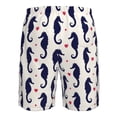 thumbnail image 6 of Naloa Seahorses and Hearts Men's Beach Shorts, Surfing shorts, Swim trunks, Quick Dry Swim Trunks for Surfing Beach Fun - XX-Large, 6 of 9