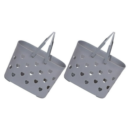 CTIRCHIU Fruit and Vegetable Basket Grey Plastic 2Set