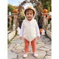 thumbnail image 4 of RUINIXCW Newborn Baby Girl Boy Duck Costume Infant Halloween Animal Costume Fall Winter Outfit Fleece Hooded Romper Long Sleeve T Shirt Pants Set, 4 of 10