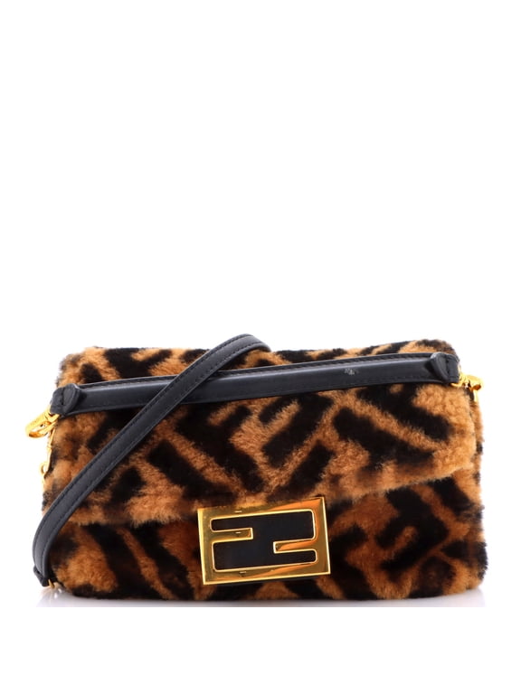 Pre-Owned Baguette NM Bag Zucca Shearling Mini By Rebag