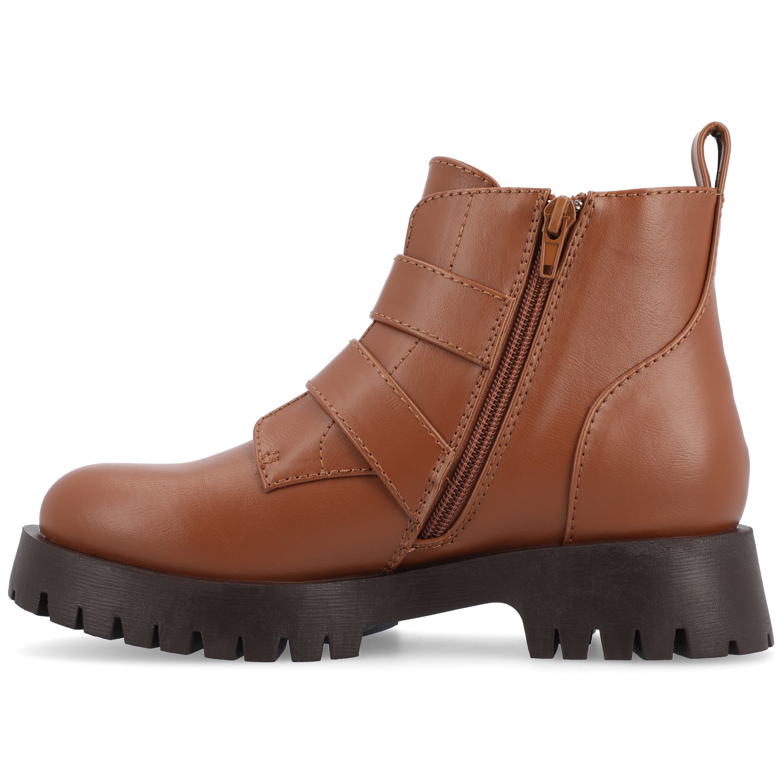 Journee Womens Maebry Treaded Outsole Round Toe Booties