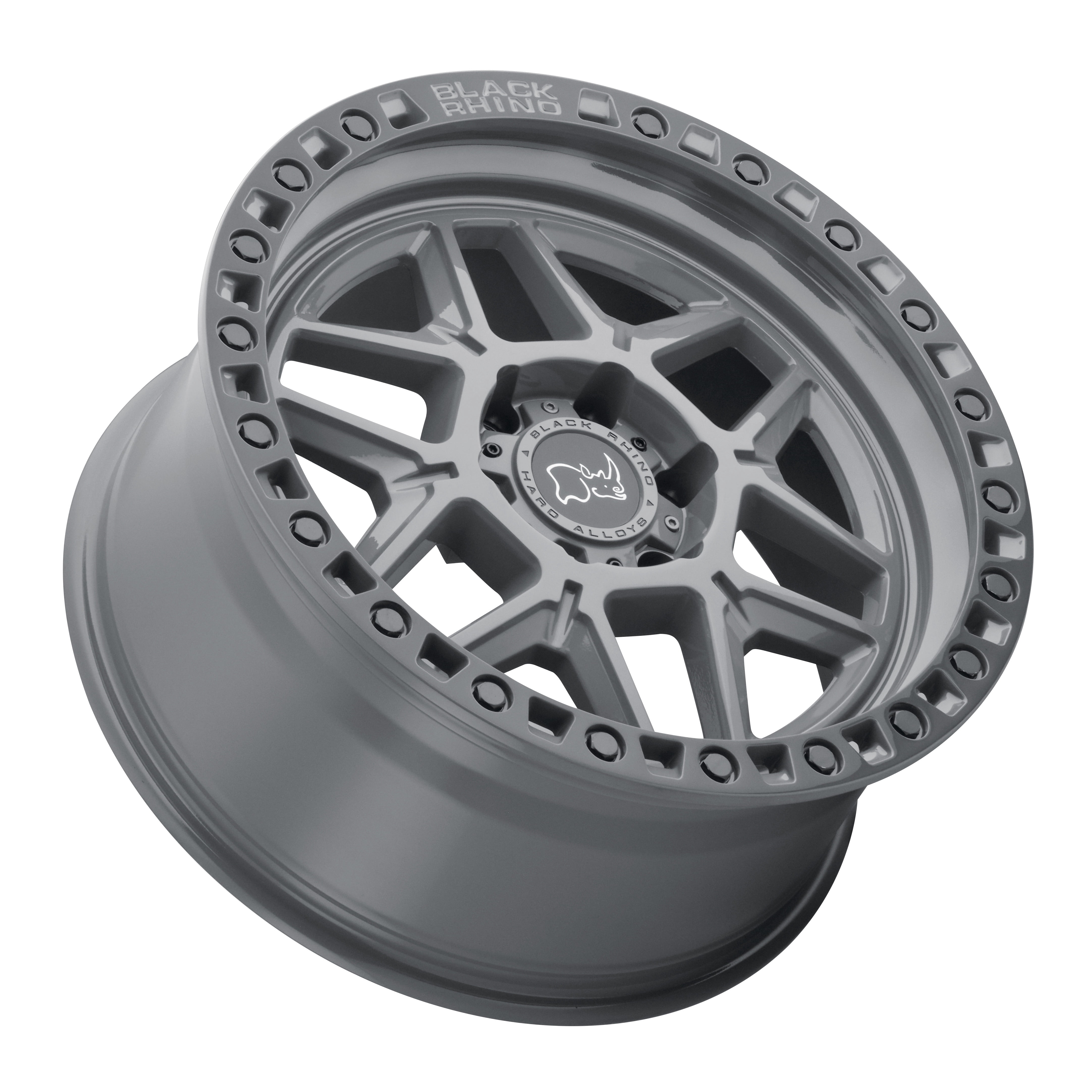 Black Rhino Kelso 18X9 6X139.7 12Et 112.1Cb Battleship Gray W/ Black Ring Wheel