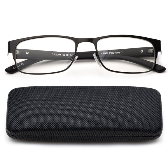 Newbee Fashion Men Women Modern Design Rectangular Metal Reading Glasses