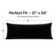 thumbnail image 5 of EVOLIVE Soft Micromink, Faux Fur, Faux Suede Body Pillow Cover Replacement with Zipper Closure (Black, 21“X54), 5 of 6
