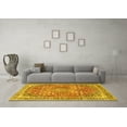 thumbnail image 3 of Ahgly Company Indoor Round Medallion Yellow Traditional Area Rugs, 7' Round, 3 of 4