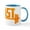 White/Blue Inside, variant on CafePress - Beast Gold Mug - 11 oz Ceramic Mug - Novelty Coffee Tea Cup