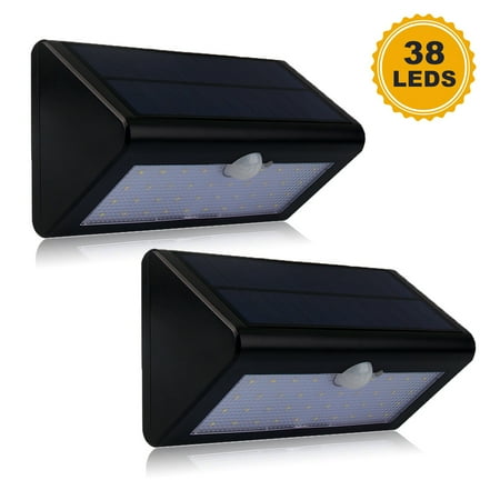 2 Pack Waterproof 8 12 20 33 38 Led Solar Powered Pir Motion Sensor 2 Pack Waterproof 8 12 20 33 38 Led Solar Powered Pir Motion Sensor Wall Light Outdoor Security Lights Garden Yard Porch Lamp Com