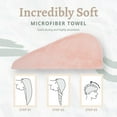 thumbnail image 2 of Microfiber Hair Towel Wrap, Hair Turban Towel Super Absorbent Twist Turban Dry Hair Caps with Buttons Bath Loop Fasten Salon Dry Hair Hat - By Exec-U-Gift, 2 of 6