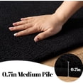 thumbnail image 3 of Black Rug for Living Room, 8x10 Washable Rug for Bedroom with Thickened Memory-Foam, Modern Minimalist Large Carpet Solid Comfy Non Slip Carpet for Kid Room Dining Room Classroom Home Decor, 3 of 7