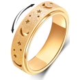 thumbnail image 1 of Mhwtty Anillo de Ansiedad para Mujer Anillo Fidget Anillos Giratorios de Acero Inoxidable Juguetes Fidget Regalo para Adultos para Mujeres Hombres Oro Tamaño 9, 1 of 1