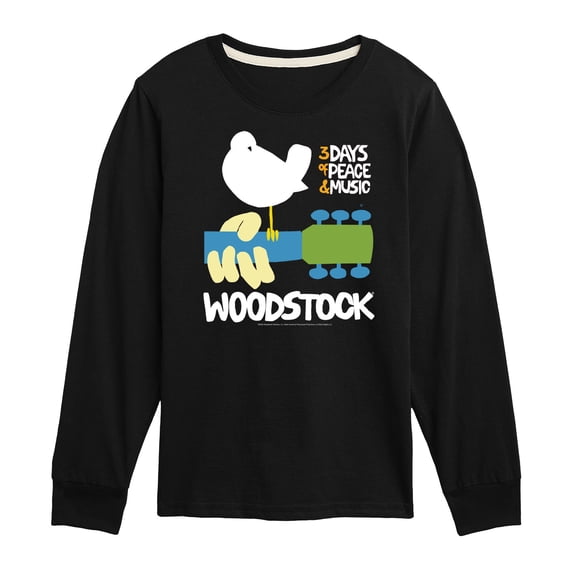 Woodstock - Guitar - 3 Days of Peace & Music - Toddler & Youth Long Sleeve Graphic T-Shirt