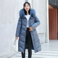 thumbnail image 4 of Somuwie Clearance Women's mid-length long-sleeved hooded casual warm cotton coat, 4 of 6