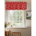 thumbnail image 2 of Christmas Valances for Windows Winter Snowflake Modern Classic Red Texture Rod Pocket Curtains Valance Short Window Treatment Drapes for Living Room, Bedroom Bathroom 60"&nbsp;W x 18" L, 2 of 5