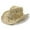 Beige, variant on AWZXDE Unisex Summer Western Cowboy Hat Shapeable Straw Hollowed Out Sun Hat for Men Women Beige