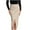 Beige, variant on Cinvoph Womens Midi Skirts High Waisted Pleated Pencil Long Skirt with Slit Elegant Work Office Skirts