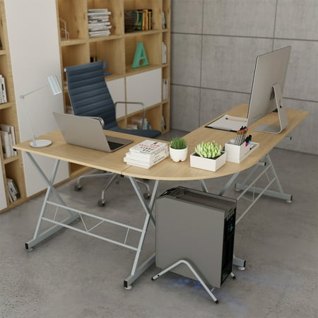Slypnos L Shaped Computer Desk Corner Glass Portable Pc Slypnos L Shaped Computer Desk Corner