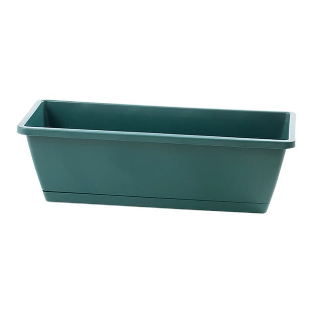 Rectangular Vegetable Planter Pot, 14.17-Inch Plastic Flower Pot for Seedling Growing, Long Rectangle Planting Container for Balcony Garden Greenhouse