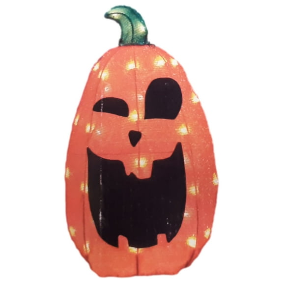 18 inch tall Halloween Shimmering Tall Pumpkin light-up Yard Decoration