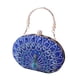 thumbnail image 2 of Bolso de mano con estampado de pavo real, bolso de noche para ir de compras, compromisos, bodas de verano, graduación. Azul, 2 of 9