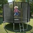thumbnail image 3 of SKOK 12FT Black Trampoline with Enclosure, Ladder, Outdoor Safety, Durable, 800LBS Capacity for Kids & Adults, 3 of 9