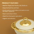 thumbnail image 4 of Casserole Inner Stainless Steel Casserole |BPA Free|Advanced P.U. Insulation|Keeps Food hot & Fresh Chapati, Roti, Biryani and More Kitchen Item Set of 3 (1700ml, 1100ml, 600ml) (Ivory), 4 of 8
