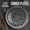 Thyme & Table Dinnerware Black and White Medallion Stoneware Dinner