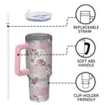 thumbnail image 4 of OBREWU Pioneer Flower Tumbler with Handle and Lid,40oz Pioneer Flower Double Wall Vacuum Insulated Tumbler,Pioneer Flower Cups Gift for Women and Men, 4 of 7