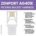 thumbnail image 5 of Zenport AG401E Economy Fruit Picking Bucket Harness, White, 5 of 6