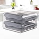 thumbnail image 4 of Tipo de cajón Caja de almacenamiento de huevos Bandeja de huevos de doble capa Contenedor Hogar Cocina (Gris) Ndcxsfigh Libre de BPA, 4 of 6