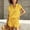 Yellow, variant on Morttic Women's Casual V-Neck Short Sleeve Top & Drawstring Shorts 2 Piece Set – Solid Color Summer Lounge & Vacation Outfit Yellow,S