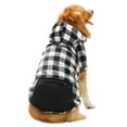 thumbnail image 1 of Cozy Dog Winter Coat, Windproof Dog Jacket British Style Plaid Cold Weather Dog Coat, 1 of 5