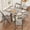grey, variant on Dining Table Set, Drop Leaf Table 4-Person Folding with 4 Chairs - Swivel Wheels, Space-Saving for Apartment Kitchen Dining Room, Grey