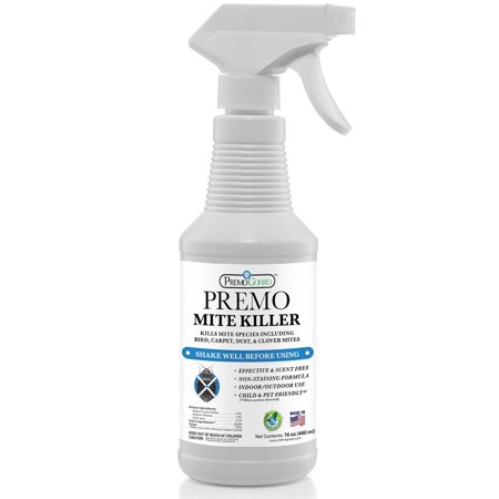 Natural Mite Spray – 16 oz Bottle – Plant Based Treatment for Dust Spider Carpet Bird Rat Mites – Safe for Families Pet Home Bedding & Furniture When Used As Directed