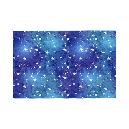

Placemats Set of 6 shiny starry sky blue sky Place mats for Dining Table Indoor/Outdoor Cute Heat Resistant Washable Table Mats(18 x 12 )