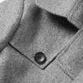 thumbnail image 5 of Olyvenn Fashion Men's Winter Coat Wool Trench Peacoat Classic Notched Collar Belted Overcoat Double Breasted Slim Fit Top Jacket Gray 10, 5 of 8