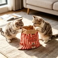 thumbnail image 6 of CHJK Crinkle Cat Sack, 26 x 20 Inch Large Foldable Cat Play Bag, Interactive Kraft Paper Hideaway & Tunnel Toy for Cat Pet, Cute Room Decor， C, 6 of 8