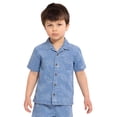 thumbnail image 3 of Wonder Nation Toddler Boys Chambray Shirt and Short Set, 2 Piece, Sizes 12M-5T, 3 of 7
