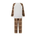 thumbnail image 3 of Burkashear Family Matching Christmas Pajamas Set Plaid and Reindeer Print Holiday Pajamas Sleepwear Dad Mom Kids PJs, 3 of 9