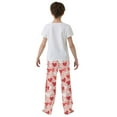 thumbnail image 5 of FORMRS Kids Pajama Pants with Pockets Size 9-10Y Boys Lounge Sleep Bottoms, Bunnies and Hearts, 5 of 8