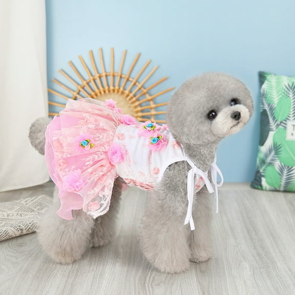Mosey Stylish Summer Dog Dress Super Thin   Pet Clothes   Flower Design