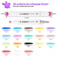 thumbnail image 2 of Juego de rotuladores Caliart, 18 colores, brocha y cincel, doble punta, alcohol, 2 of 7