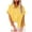 Yellow, variant on Giftesty Blouses for Women Dressy Casual Women's Tops Fashion Button Shirt Female V-Neck Loose T-shirt Blouse