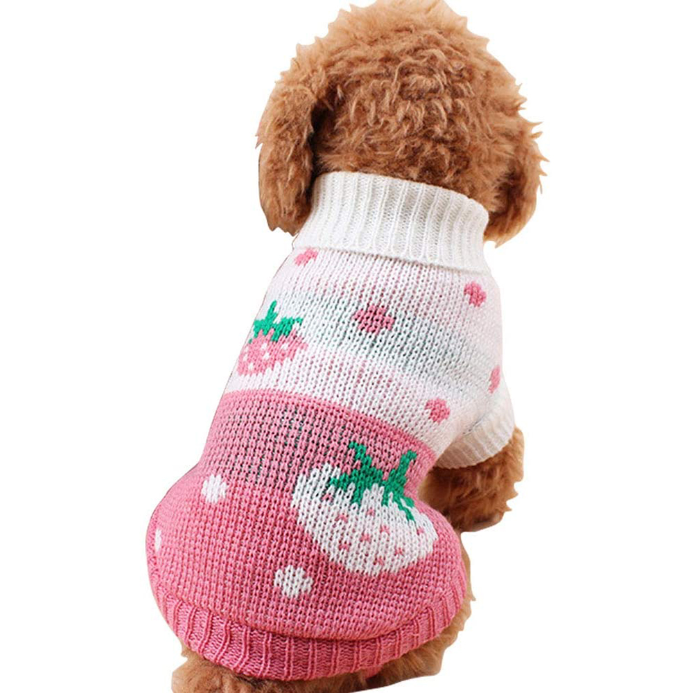 Jecikelon Pet Dog Sweaters Classic Knitwear Turtleneck Winter Warm