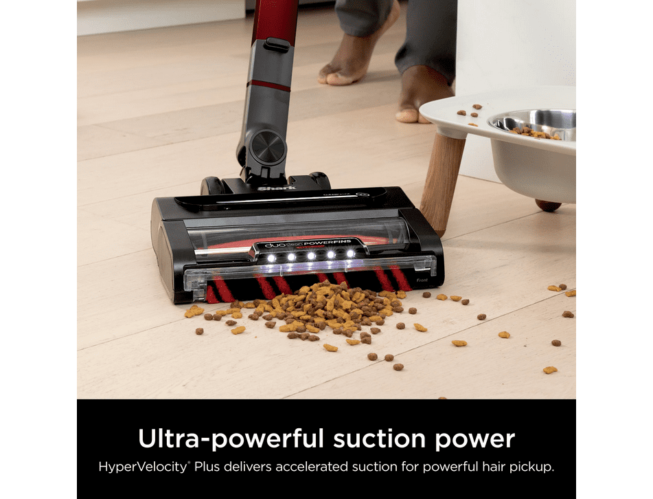 Shark Stratos Cordless Stick Vacuum, Carpet and Hardfloors, Clean Sense IQ Technology, DuoClean PowerFins HairPro, 50-Min Run Time, IZ840HRW Red