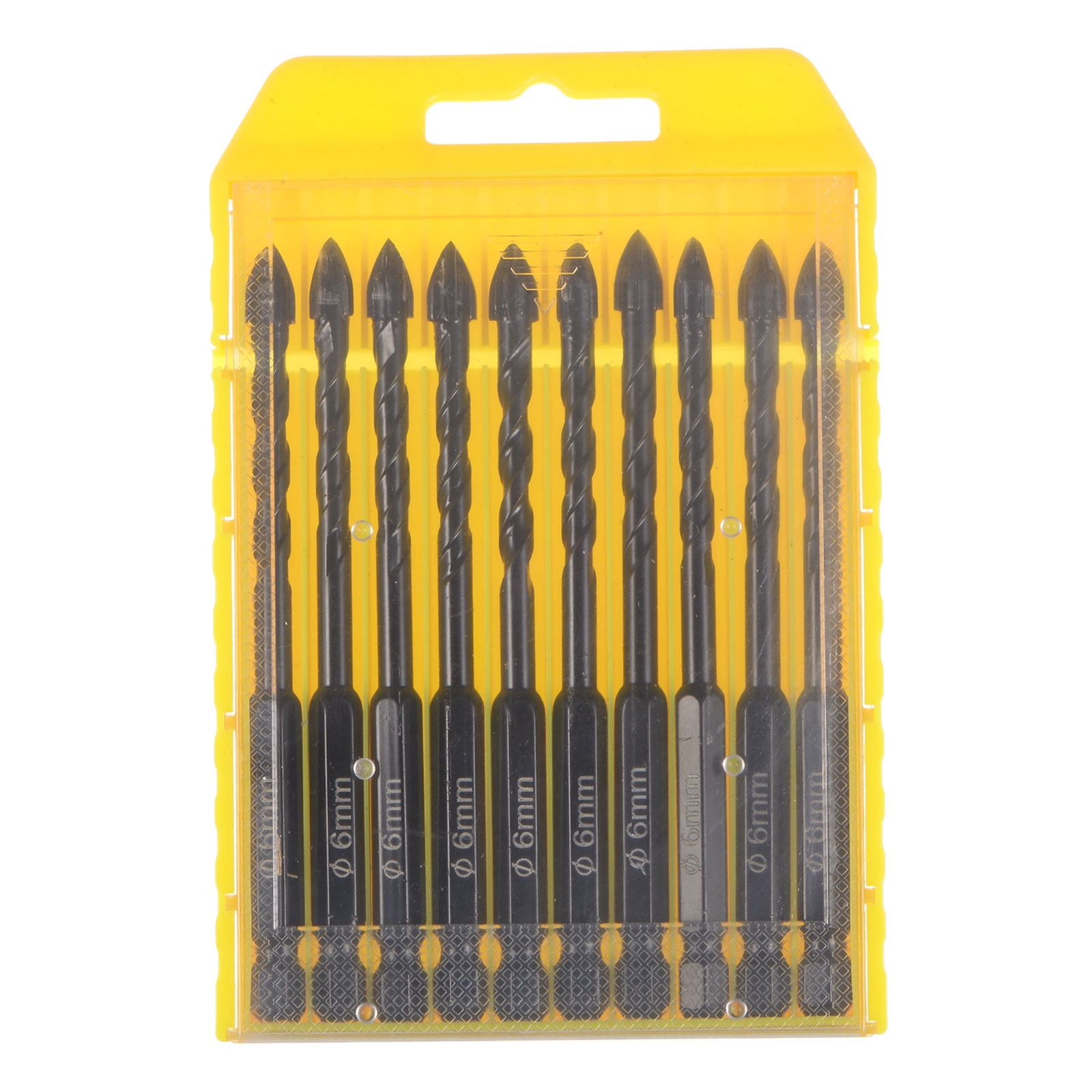 Unique Bargains 10pack Masonry Drill Bits, 6mm Concrete Drill Bit 1/4' Hex Shank Ceramic Drill Bit