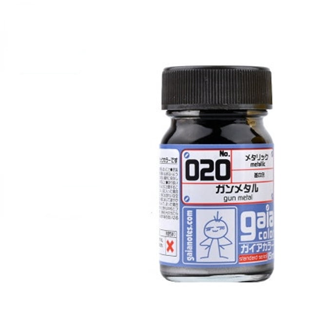 Gaia Color 020 Gunmetal Black Metallic Paint 15ml Gundam Model Kit Paint