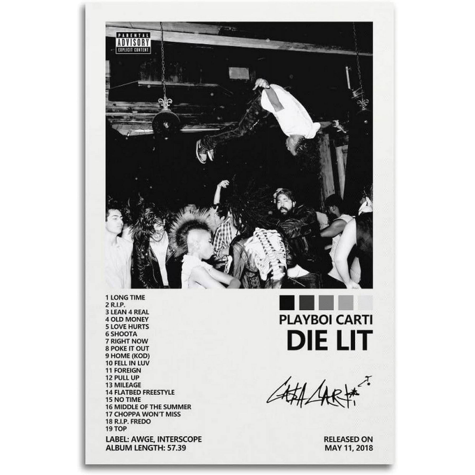LAICAIW Playboi Carti Poster Die Lit Album Cover Poster for