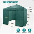 thumbnail image 4 of EAGLE PEAK 10x10 Walk-in Shade Cloth Cover Greenhouse Instant Pop-up Portable Gardening Green House with Mesh Cover, Front Entry Door, Green, 4 of 8