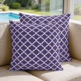 thumbnail image 2 of 24x24 Pillow Covers Set of 2, Purple Moroccon Square Throw Pillow Covers for Couch/Sofa/Living Room, Country Chic Ethnic Minimalist Motifs Decorative Soft Pillowcases for Couch Throw Pillows, 2 of 9